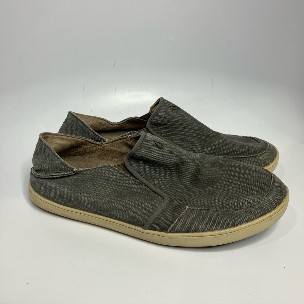 Olukai Nohea Lole slip‎ on shoes loafers gray size 11